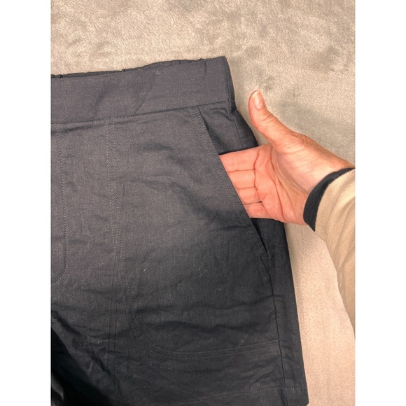 Banana Republic Linen Blend Pull-On Shorts Women's M Black - Picture 3 of 8